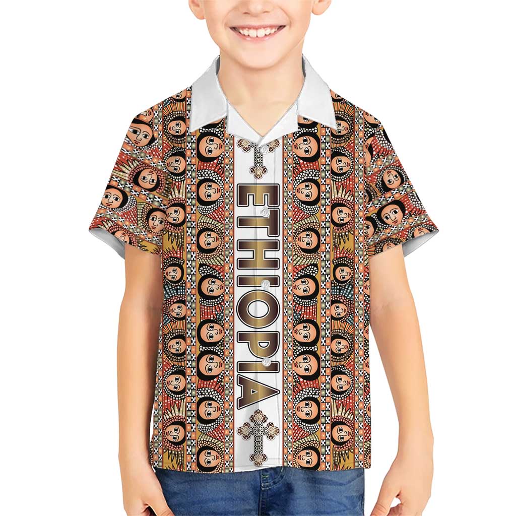 Personalized  Ethiopian Tewahedo Angel Orthodox Kid Hawaiian Shirt