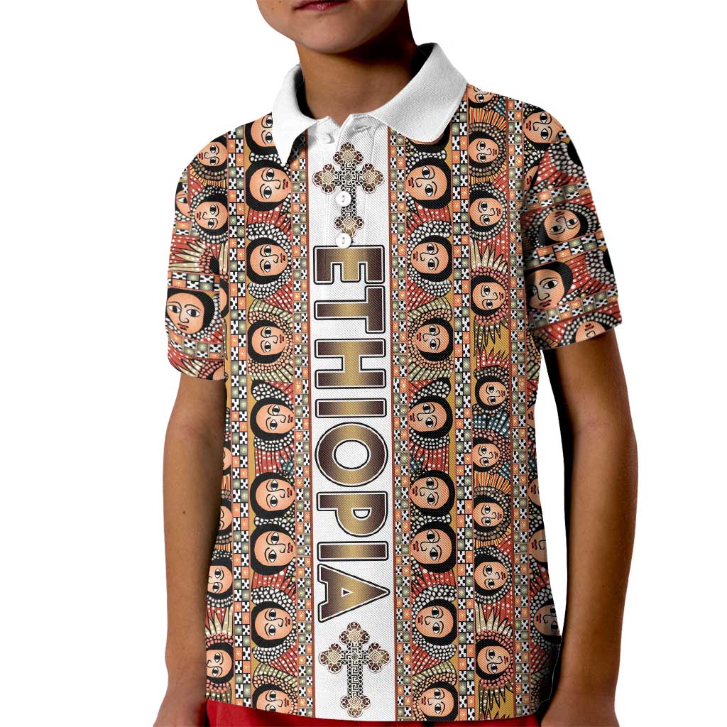 Personalized  Ethiopian Tewahedo Angel Orthodox Kid Polo Shirt