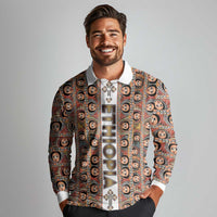 Personalized  Ethiopian Tewahedo Angel Orthodox Long Sleeve Polo Shirt