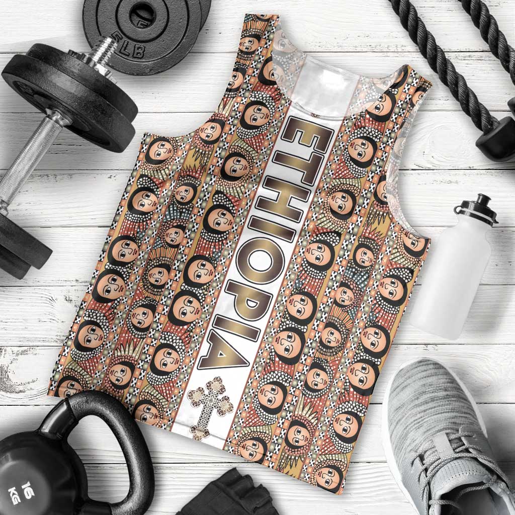 Personalized  Ethiopian Tewahedo Angel Orthodox Men Tank Top