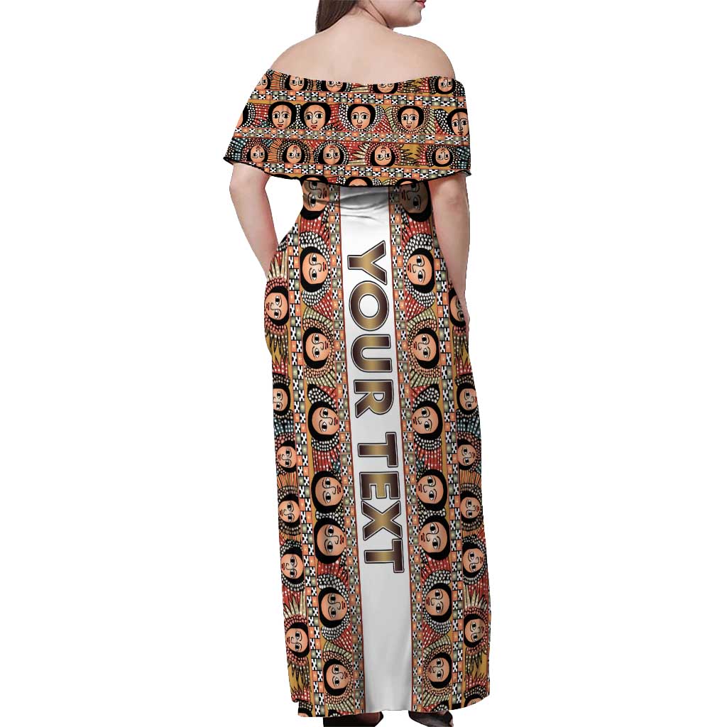 Personalized  Ethiopian Tewahedo Angel Orthodox Off Shoulder Maxi Dress