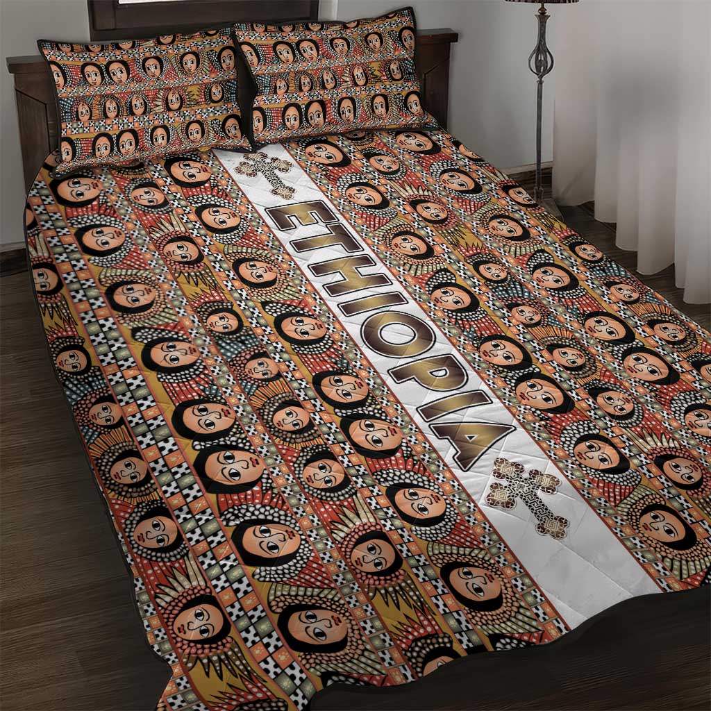 Ethiopian Tewahedo Angel Orthodox Quilt Bed Set