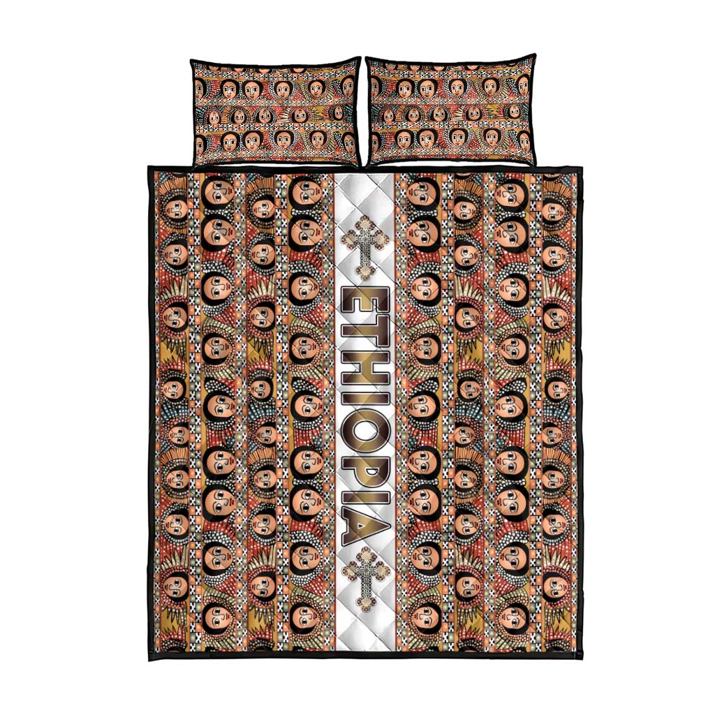 Ethiopian Tewahedo Angel Orthodox Quilt Bed Set