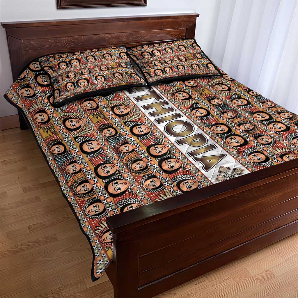 Ethiopian Tewahedo Angel Orthodox Quilt Bed Set