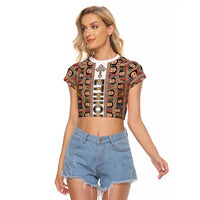 Personalized  Ethiopian Tewahedo Angel Orthodox Raglan Cropped T Shirt