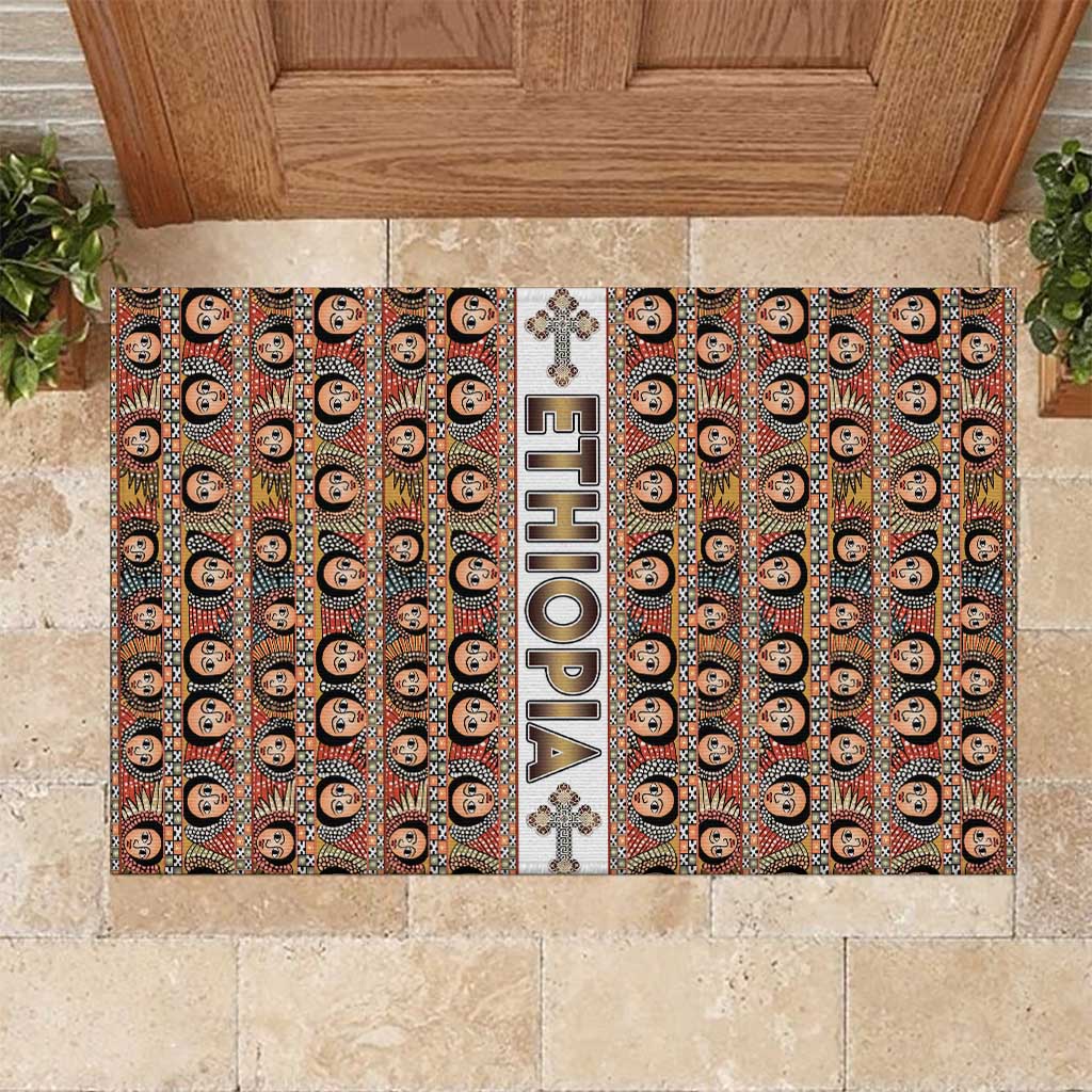 Ethiopian Tewahedo Angel Orthodox Rubber Doormat