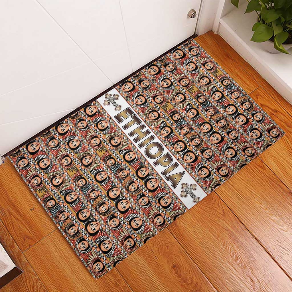 Ethiopian Tewahedo Angel Orthodox Rubber Doormat