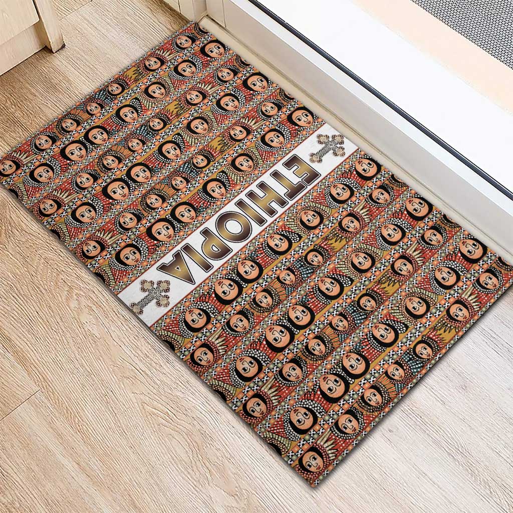 Ethiopian Tewahedo Angel Orthodox Rubber Doormat