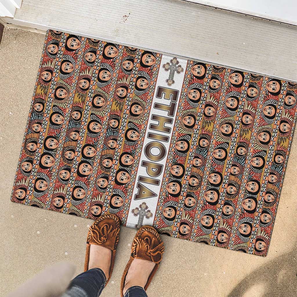 Ethiopian Tewahedo Angel Orthodox Rubber Doormat