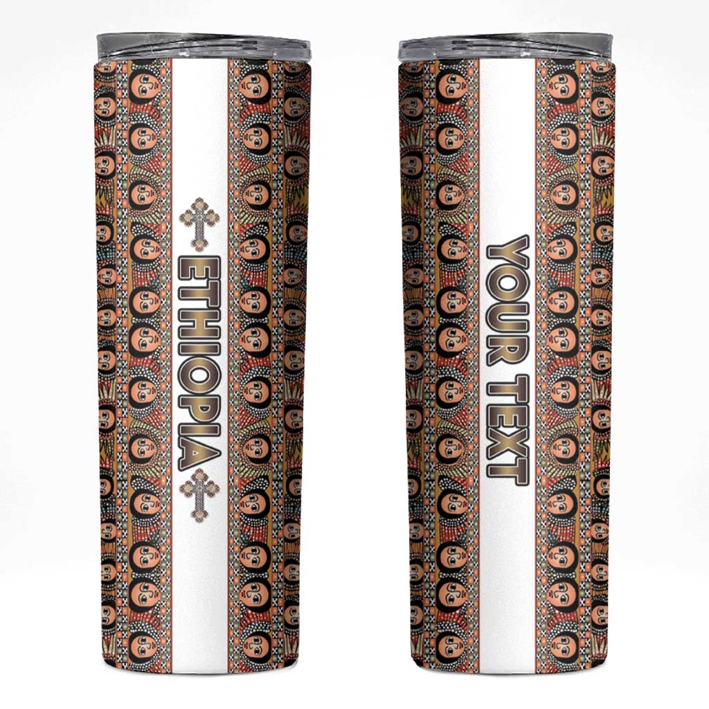 Personalized  Ethiopian Tewahedo Angel Orthodox Skinny Tumbler