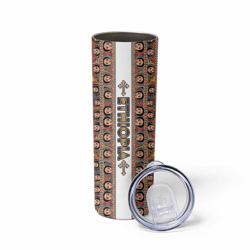 Personalized  Ethiopian Tewahedo Angel Orthodox Skinny Tumbler