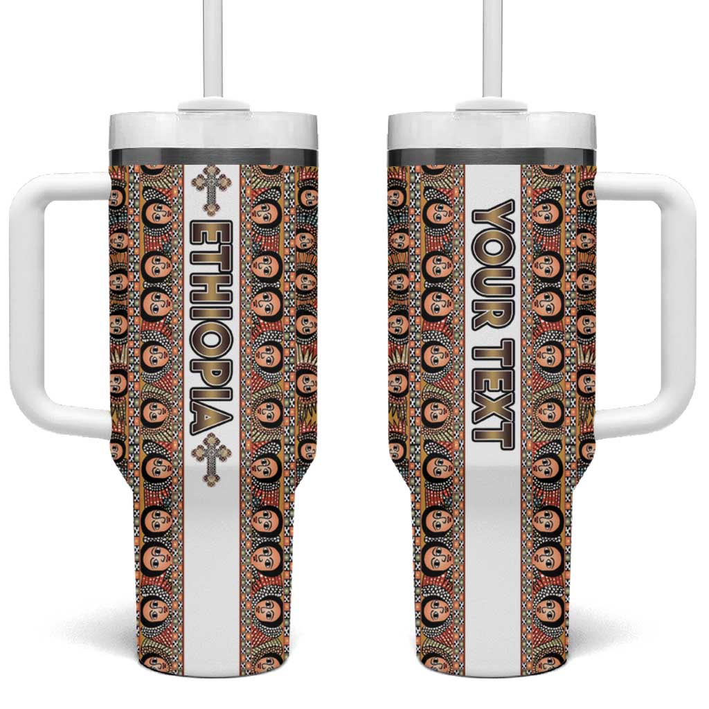 Personalized  Ethiopian Tewahedo Angel Orthodox Tumbler With Handle