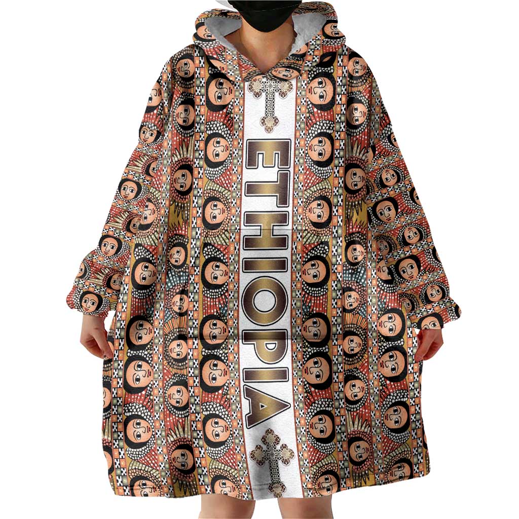 Personalized  Ethiopian Tewahedo Angel Orthodox Wearable Blanket Hoodie