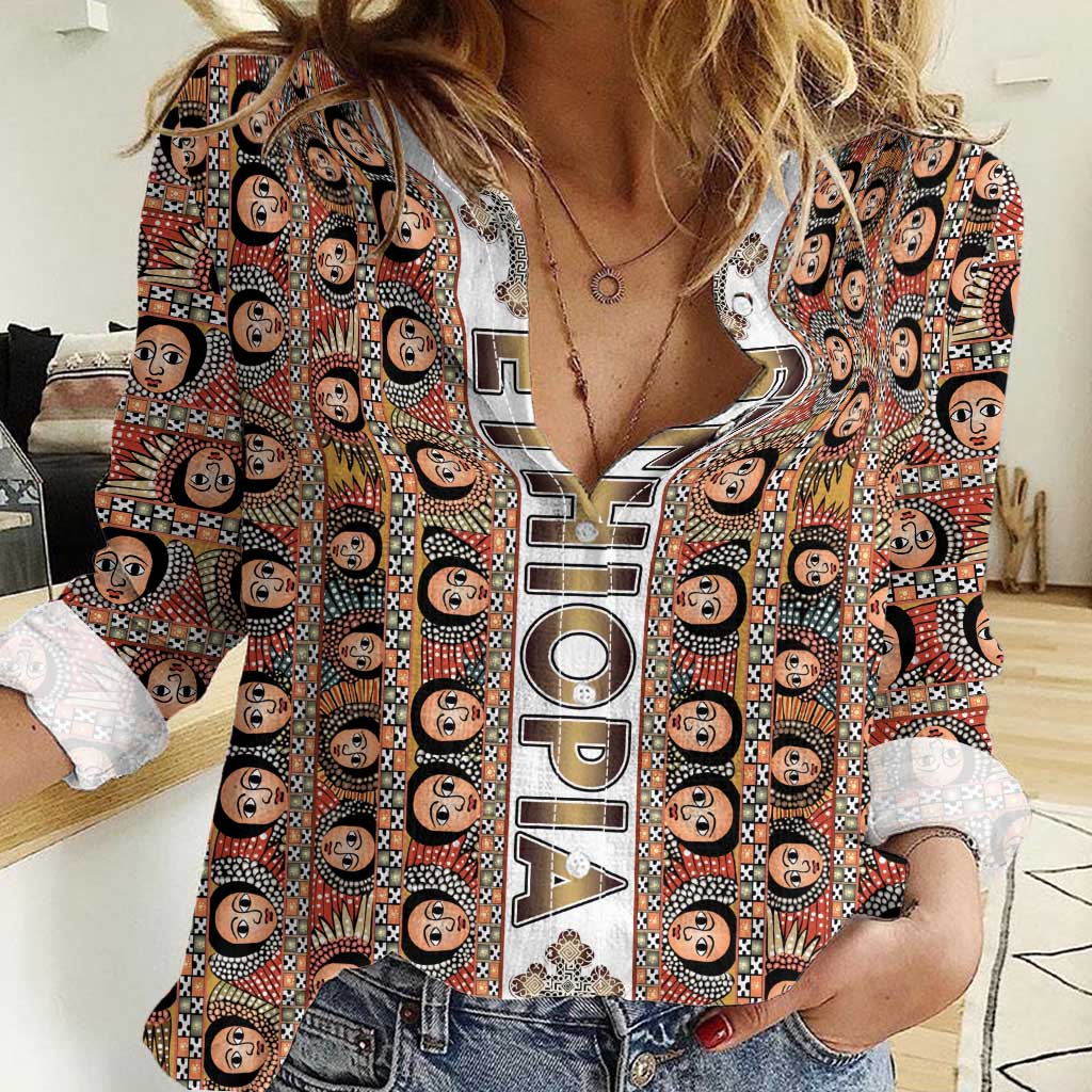 Personalized  Ethiopian Tewahedo Angel Orthodox Women Casual Shirt