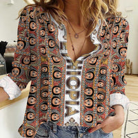 Personalized  Ethiopian Tewahedo Angel Orthodox Women Casual Shirt