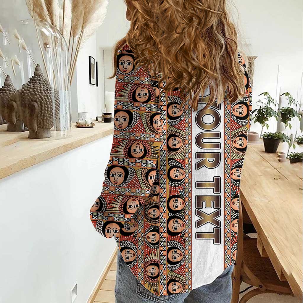 Personalized  Ethiopian Tewahedo Angel Orthodox Women Casual Shirt