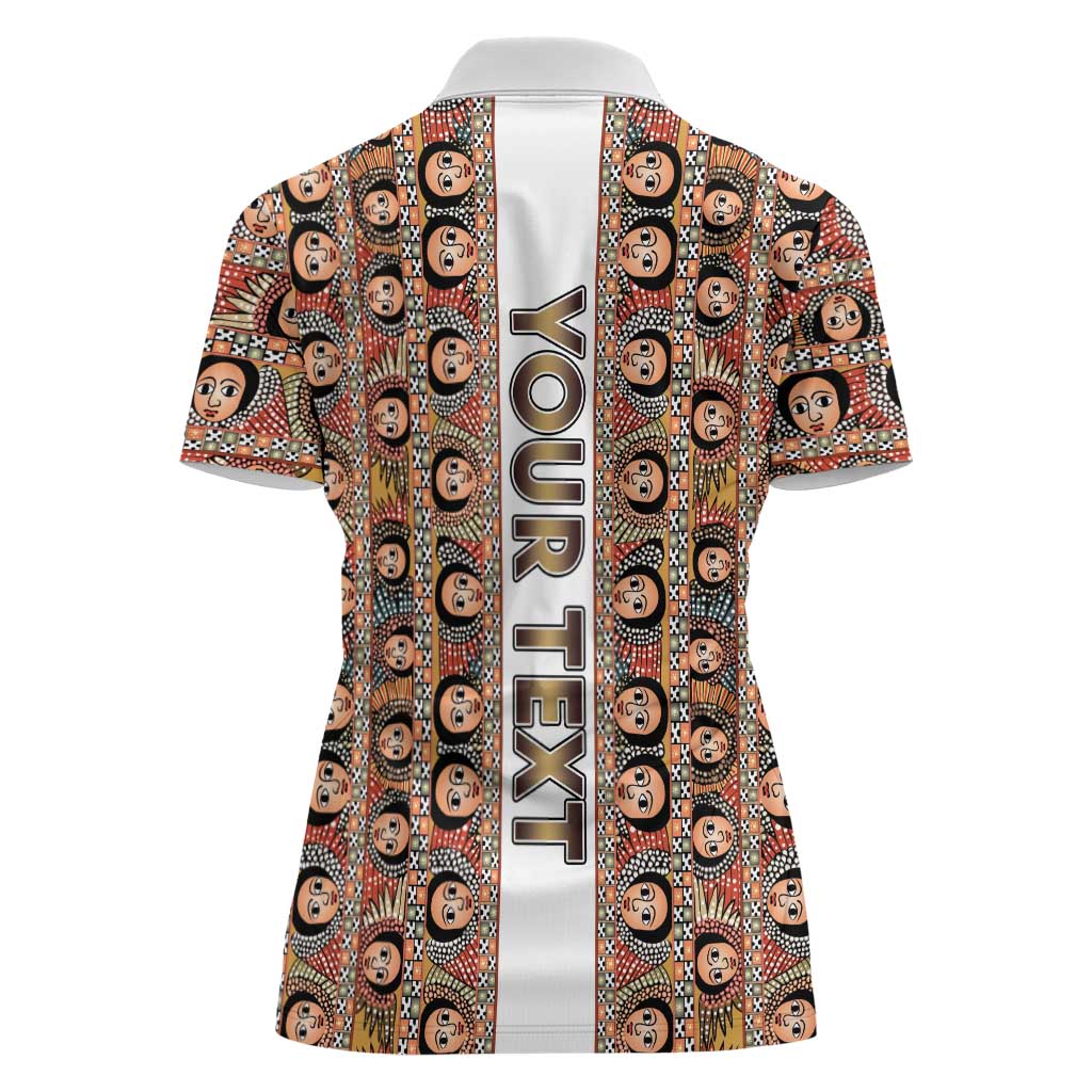 Personalized  Ethiopian Tewahedo Angel Orthodox Women Polo Shirt