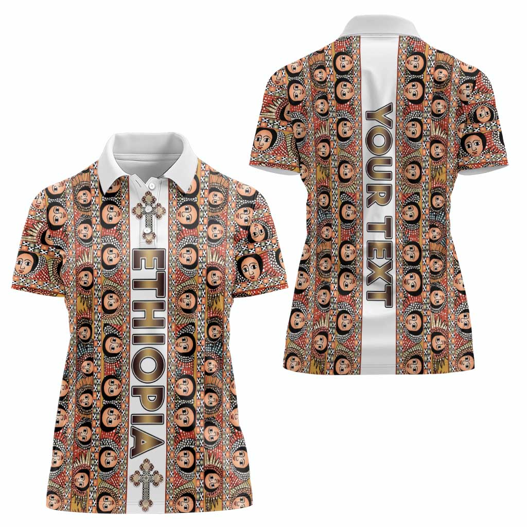 Personalized  Ethiopian Tewahedo Angel Orthodox Women Polo Shirt