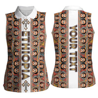 Personalized  Ethiopian Tewahedo Angel Orthodox Women Sleeveless Polo Shirt