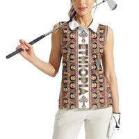 Personalized  Ethiopian Tewahedo Angel Orthodox Women Sleeveless Polo Shirt