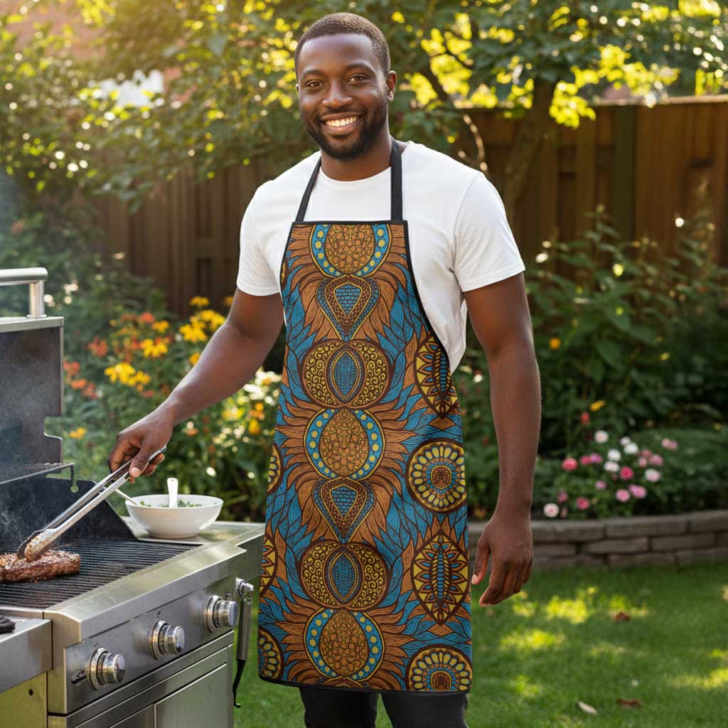 Tribal Earth African Ankara Pattern Apron