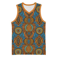 Tribal Earth African Ankara Pattern Basketball Jersey