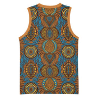 Tribal Earth African Ankara Pattern Basketball Jersey
