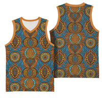 Tribal Earth African Ankara Pattern Basketball Jersey