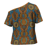 Tribal Earth African Ankara Pattern Cross Shoulder Shirt