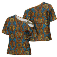 Tribal Earth African Ankara Pattern Cross Shoulder Shirt