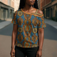 Tribal Earth African Ankara Pattern Cross Shoulder Shirt