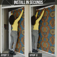 Tribal Earth African Ankara Pattern Door Cover