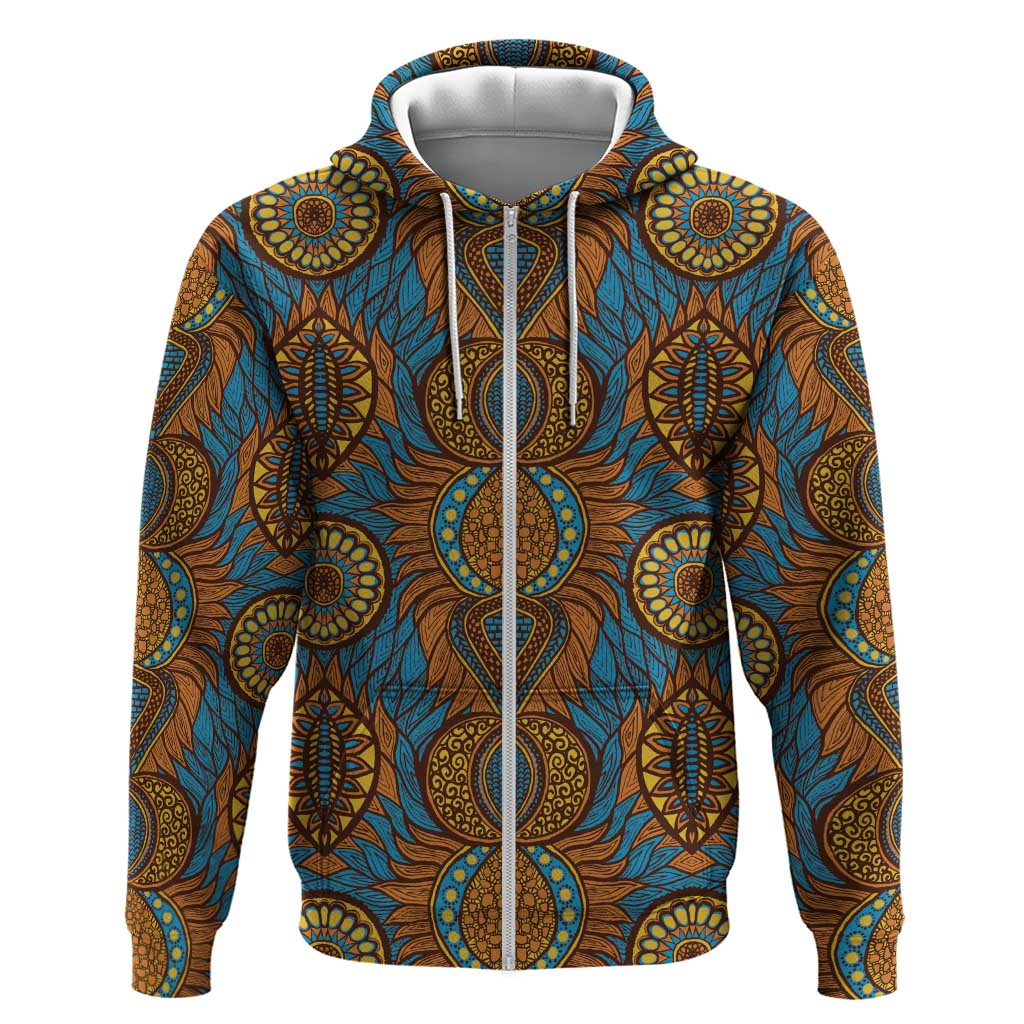 Tribal Earth African Ankara Pattern Hoodie