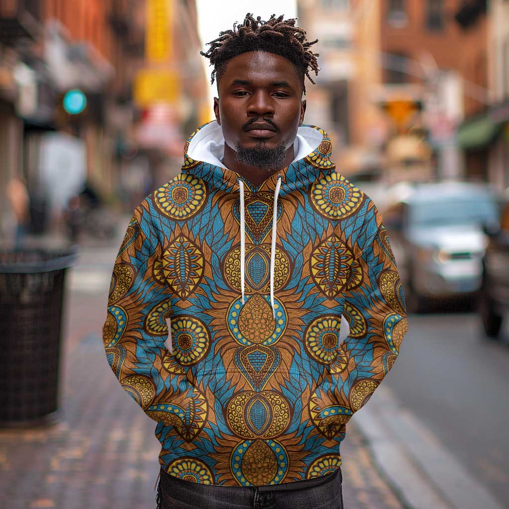 Tribal Earth African Ankara Pattern Hoodie