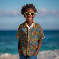 Tribal Earth African Ankara Pattern Kid Hawaiian Shirt