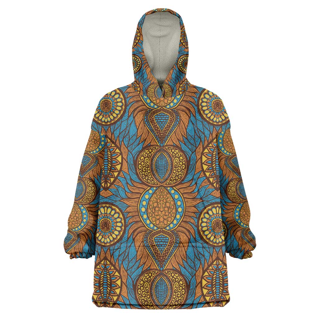 Tribal Earth African Ankara Pattern Kid Wearable Blanket Hoodie