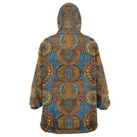Tribal Earth African Ankara Pattern Kid Wearable Blanket Hoodie