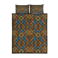 Tribal Earth African Ankara Pattern Quilt Bed Set