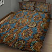 Tribal Earth African Ankara Pattern Quilt Bed Set