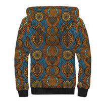 Tribal Earth African Ankara Pattern Sherpa Hoodie