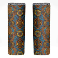 Tribal Earth African Ankara Pattern Skinny Tumbler
