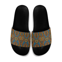 Tribal Earth African Ankara Pattern Slide Sandals