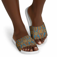 Tribal Earth African Ankara Pattern Slide Sandals