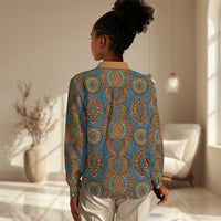 Tribal Earth African Ankara Pattern Women Casual Shirt