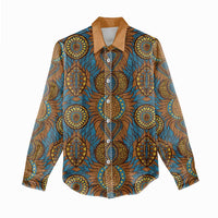 Tribal Earth African Ankara Pattern Women Casual Shirt