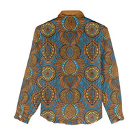 Tribal Earth African Ankara Pattern Women Casual Shirt