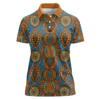 Tribal Earth African Ankara Pattern Women Polo Shirt