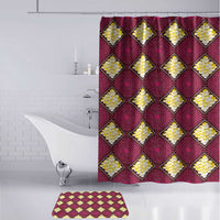 Ruby Gold African Ankara Pattern Bathroom Set