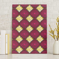 Ruby Gold African Ankara Pattern Canvas Wall Art