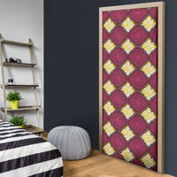 Ruby Gold African Ankara Pattern Door Cover
